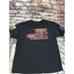 Grunt Style Mens XXL Black Gadsden Flag Dont Tread On Me Thomas Jefferson